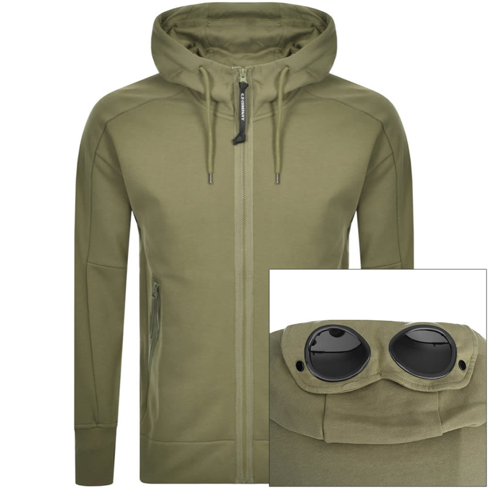 Alternative Image for ProductCP Company Full Zip Logo Hoodie Khaki1